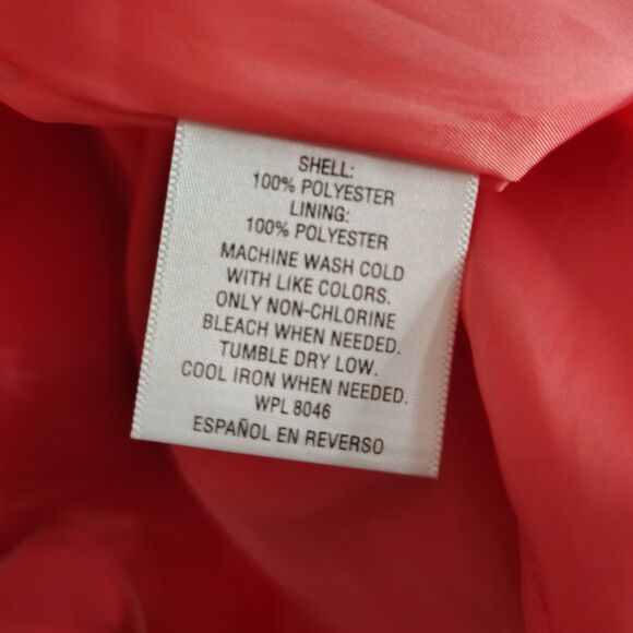 JM Collection Hooded Jacket Large Women's Coral Lightweight Mid Length Coat - Picture 7 of 7